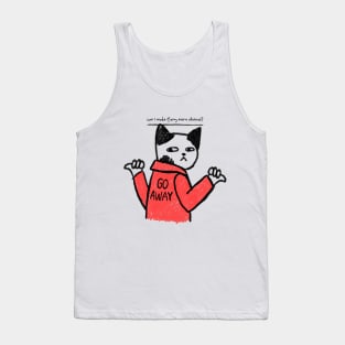 Go away funny cat design Tank Top